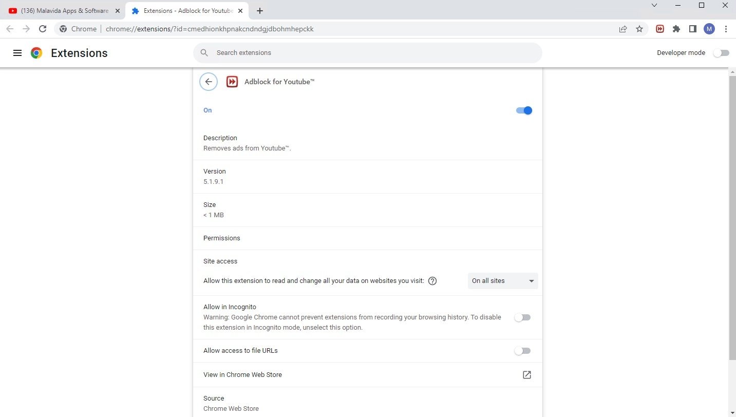 Adblock для YouTube