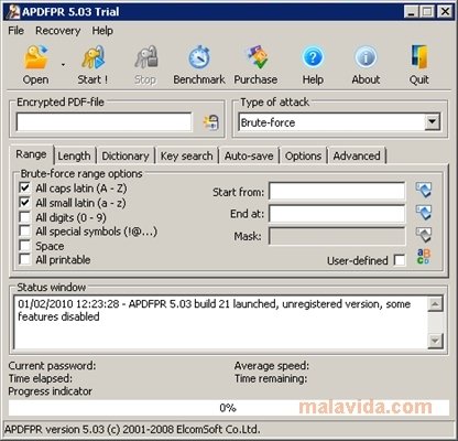 Advanced PDF Password Recovery