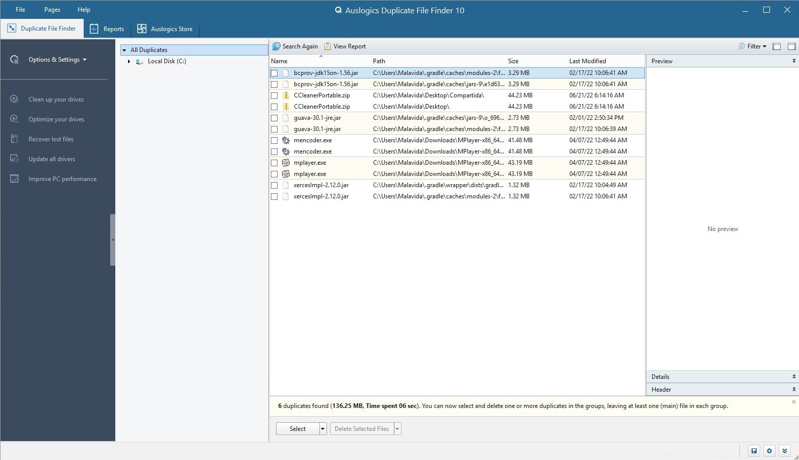 Auslogics Duplicate File Finder