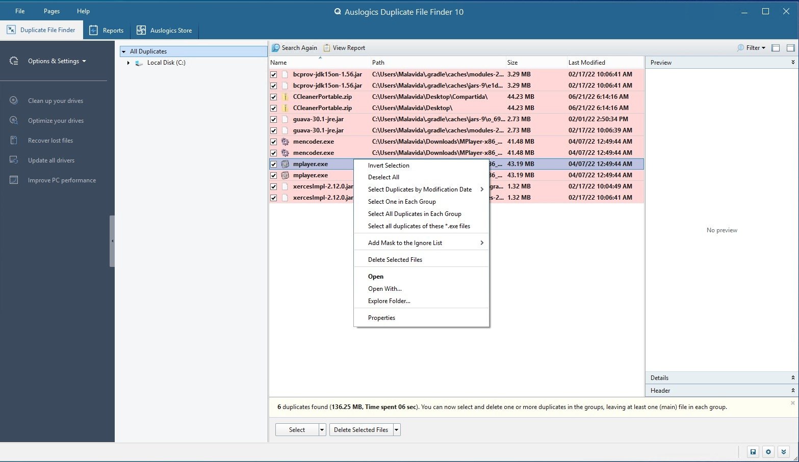 Auslogics Duplicate File Finder