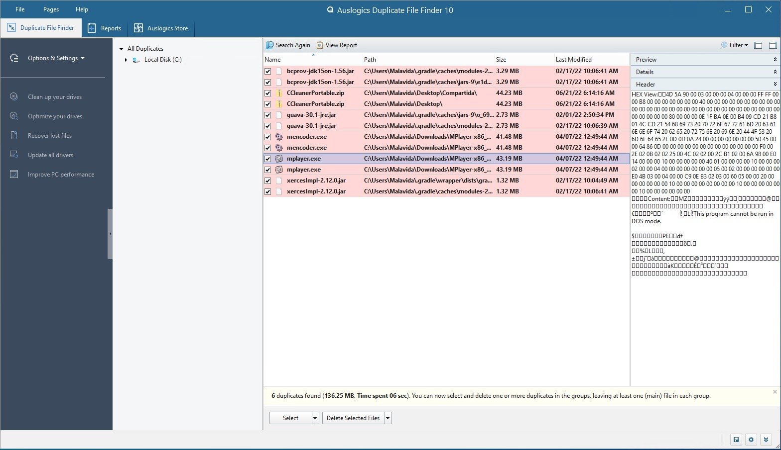 Auslogics Duplicate File Finder