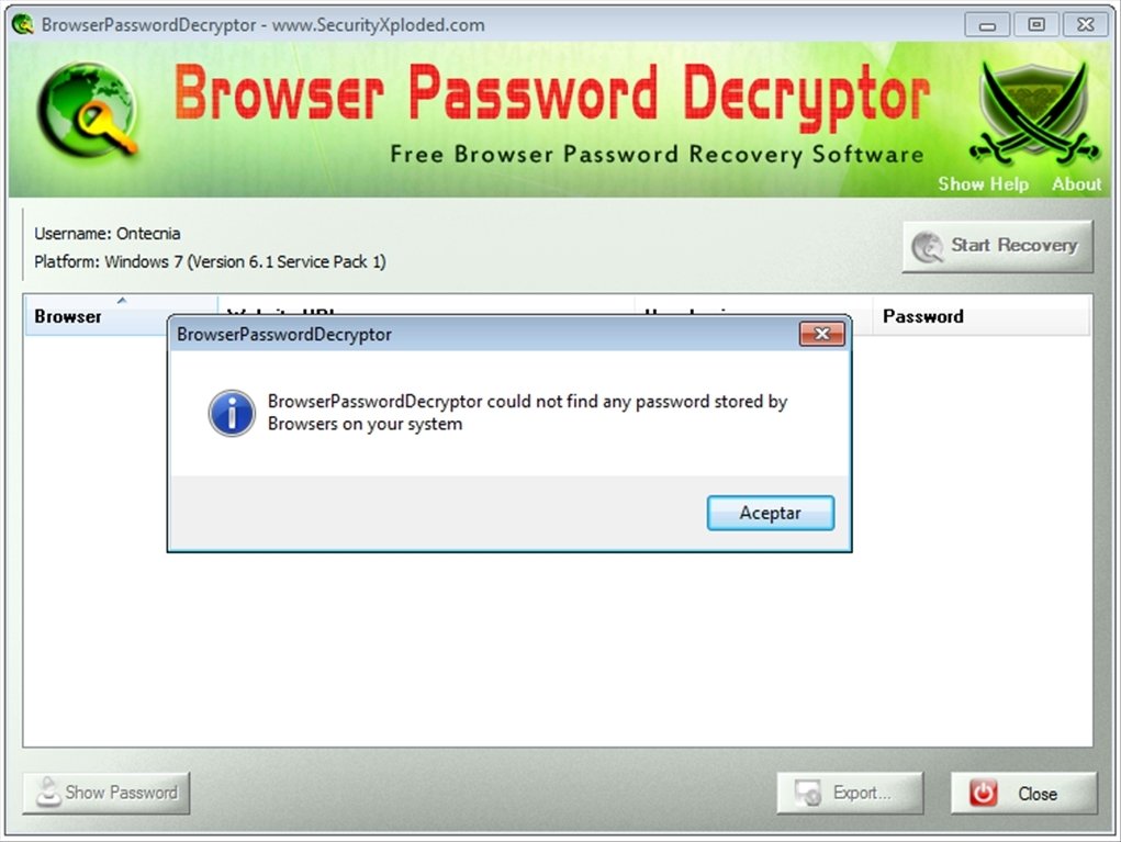 Browser Password Decryptor
