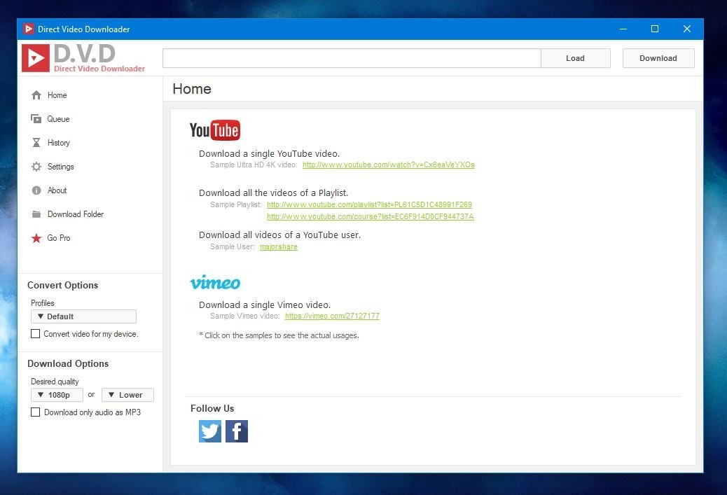 Direct Youtube Downloader