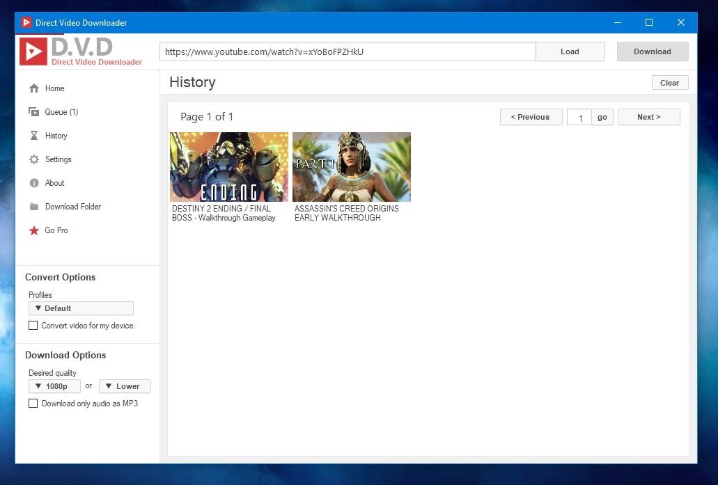 Direct Youtube Downloader