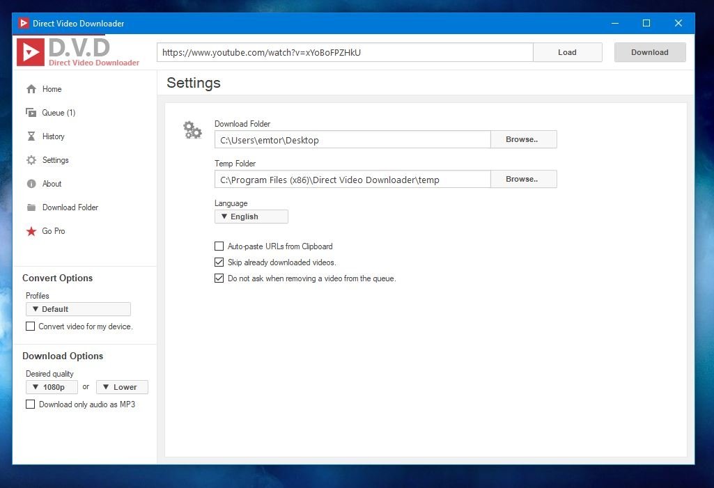 Direct Youtube Downloader