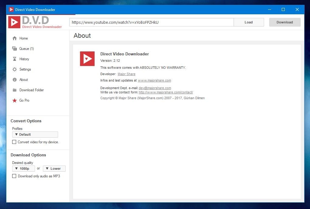 Direct Youtube Downloader