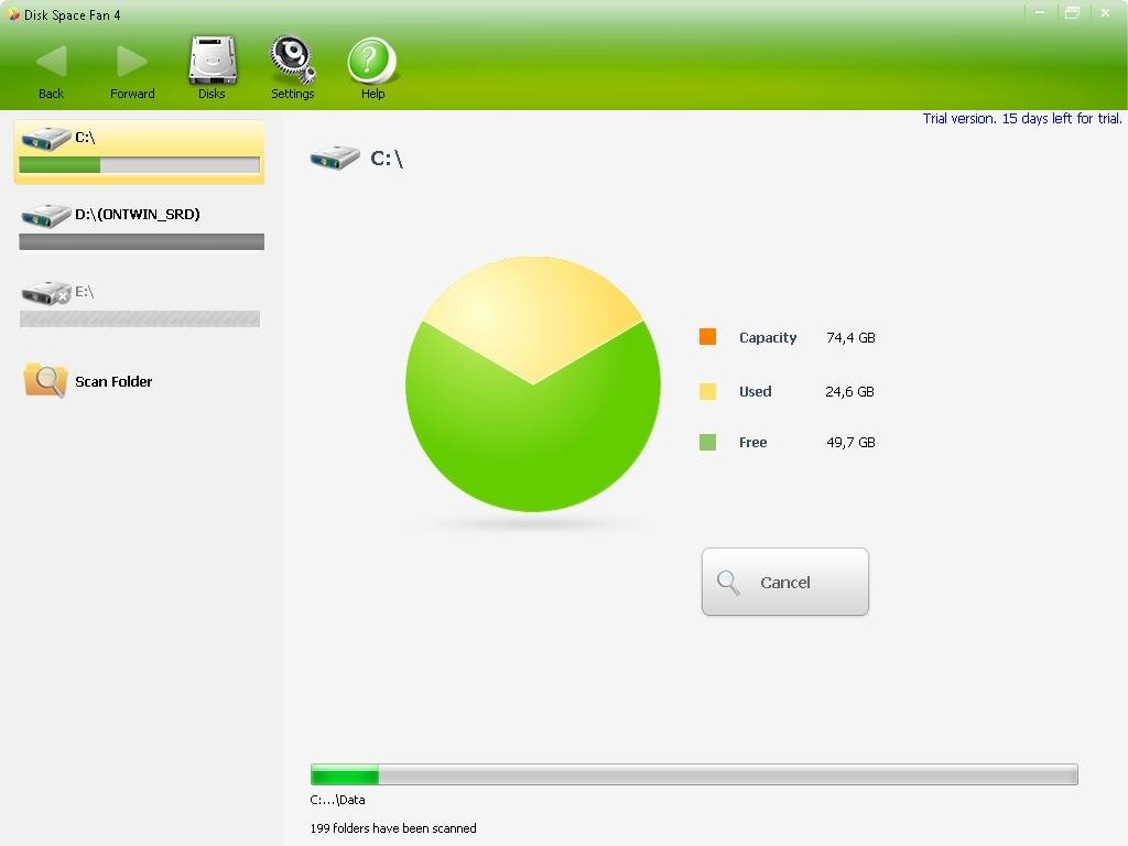 Disk Space Fan