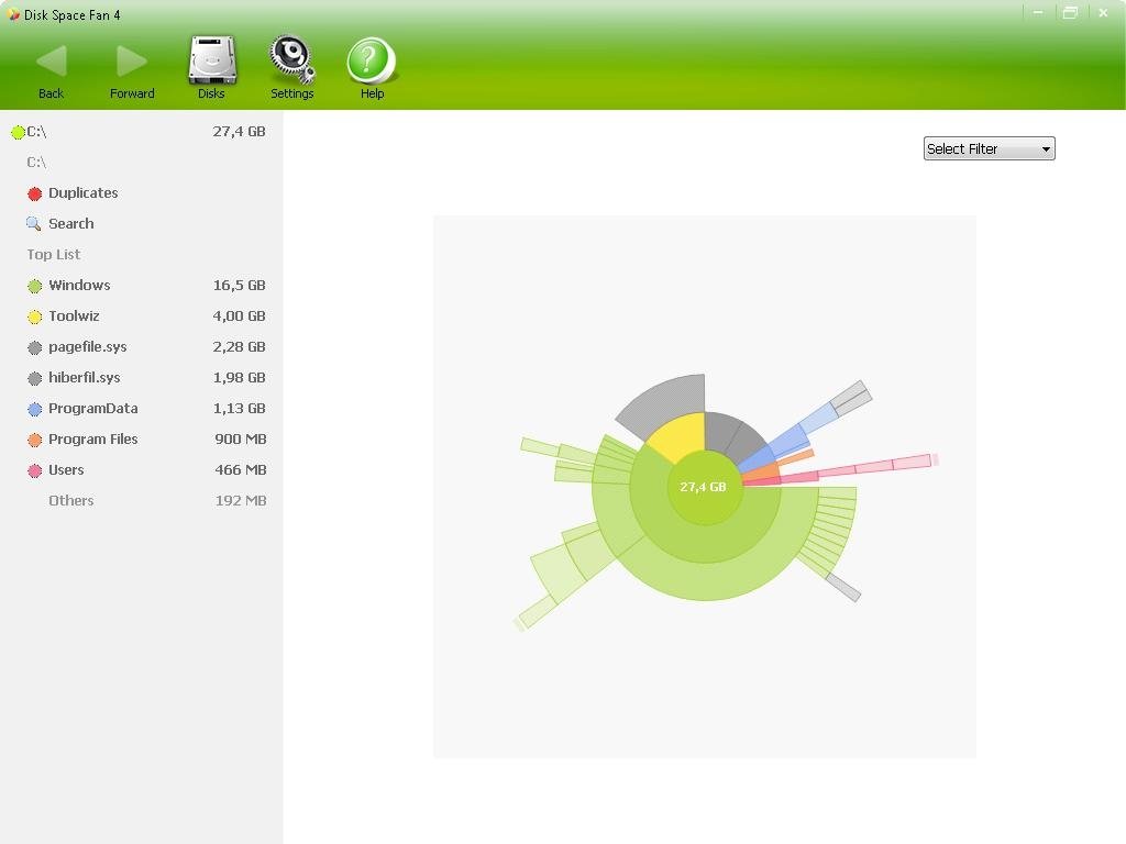 Disk Space Fan