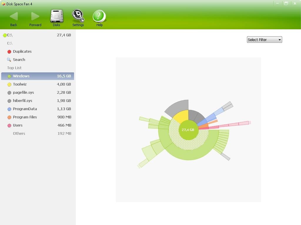 Disk Space Fan