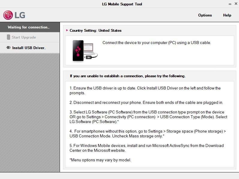LG Mobile Support Tool