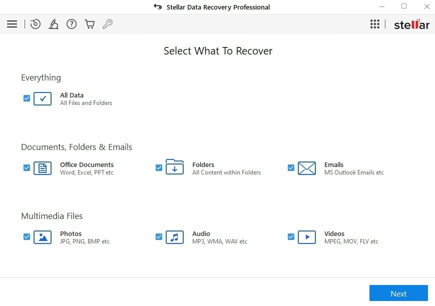 Stellar Data Recovery Professional