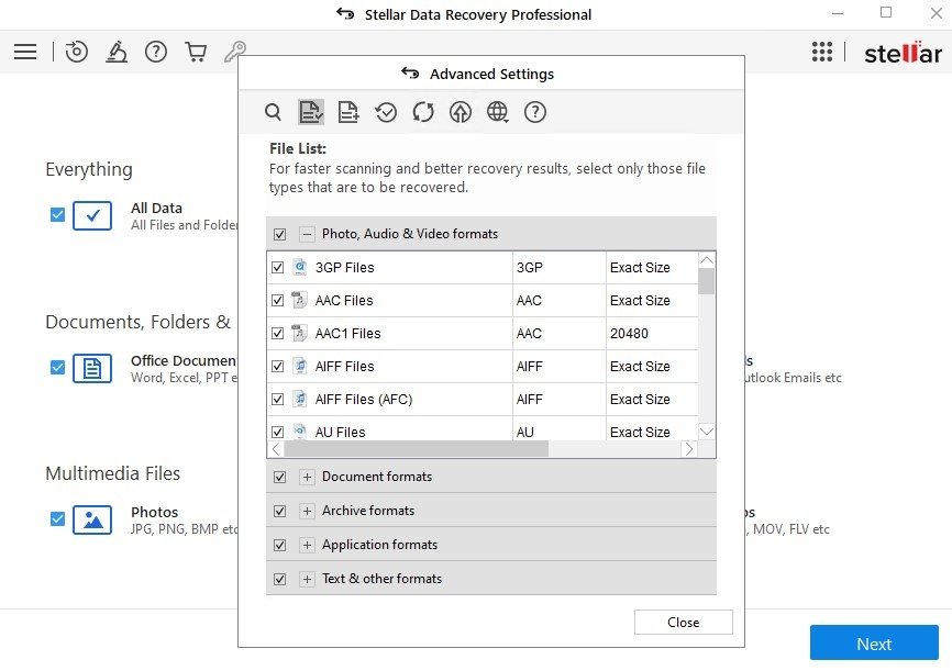 Stellar Data Recovery Professional