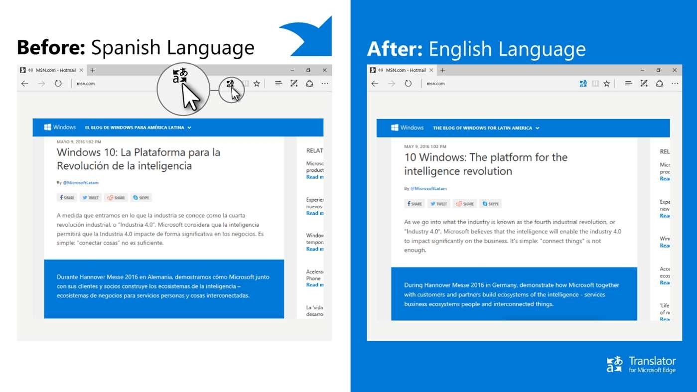 Translator для Microsoft Edge