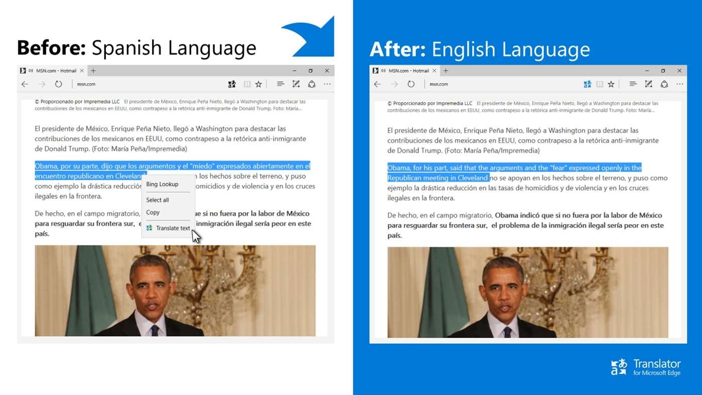 Translator для Microsoft Edge
