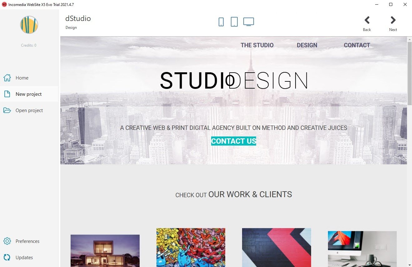 WebSite X5 Evo